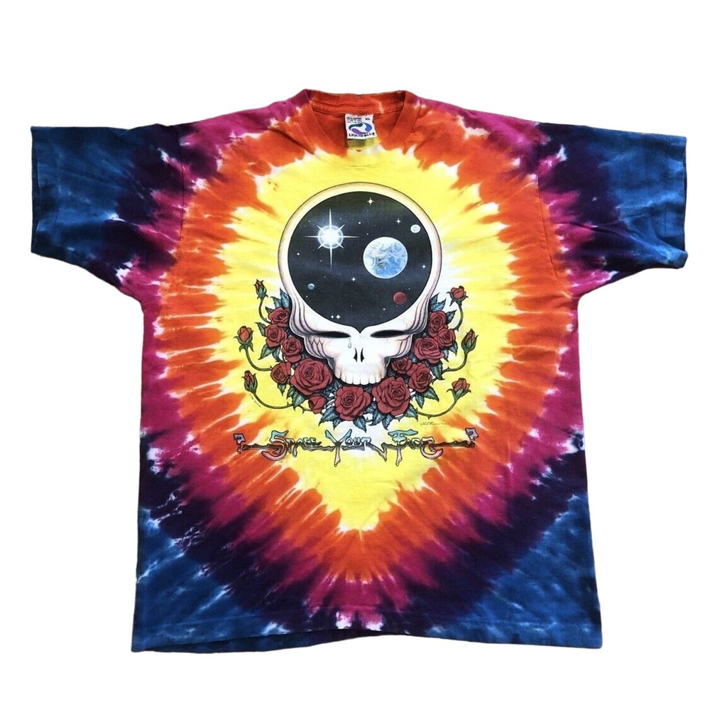 Vintage 1992 Grateful Dead Space your face tie-dye shirt, Excellent Condition.